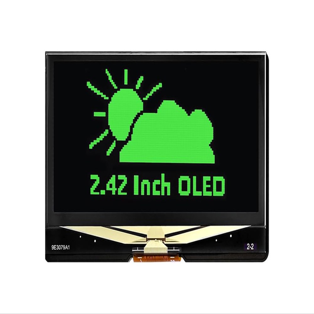 2.42inch OLED Display Module - 128x64 Resolution, SPI/I2C Communication, Compatible with Raspberry Pi, Arduino, SSD1309 Driver Chip (Green)
