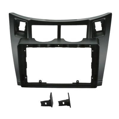 2 Din Car Stereo Radio Frame Fascia Cover Trim Kit Panel 9 Inch Compatible with Yaris Vitz Platz 2005 2006 2007 2008 2009 2010 2011(Black)