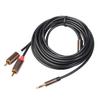 NPQPNAFC 2pcs 3 Audio Line Double Interface Audio Cable Adapter Smartphone Audio Male Cord Audio Tablet Cable Sensor view 2