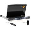 Arvitek 1U KVM Switch Console - 15.6" 1080P VGA 16 Port w/Cables | Keyboard, Touchpad | Fits 600mm-800mm (23.6"-31.5") Rack Depths view 3