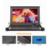 Arvitek 1U KVM Switch Console - 15.6" 1080P VGA 16 Port w/Cables | Keyboard, Touchpad | Fits 600mm-800mm (23.6"-31.5") Rack Depths view 4