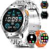 PODOEIL Military Smart Watches for Men with Bluetooth Call, 1.43" AMOLED Waterproof Smartwatch with Flashlight, 111 Sport Modes, 530mAh Heart Rate/SpO2/Sleep Monitor Fitness Tracker for Android iOS view 1