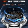 PODOEIL Military Smart Watches for Men with Bluetooth Call, 1.43" AMOLED Waterproof Smartwatch with Flashlight, 111 Sport Modes, 530mAh Heart Rate/SpO2/Sleep Monitor Fitness Tracker for Android iOS view 2