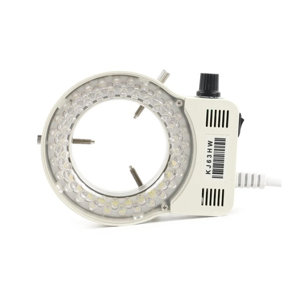 Lab Microscope Accessories 56 LED Adjustable Ring Light Microscope Accessories Illuminator Lamp for Stereo Microscope(56pcs White)