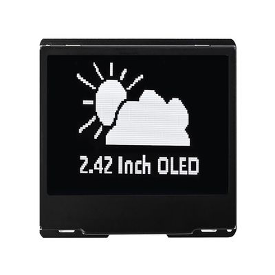 2.42inch OLED Display Module - 128x64 Resolution, SPI/I2C Communication, Compatible with Raspberry Pi, Arduino, SSD1309 Driver Chip with Metal Case (White)