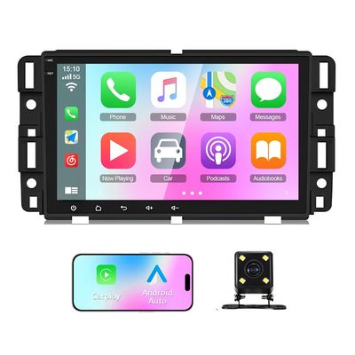8 Android 13 Double Din Car Stereo Audio with CarPlay Android Auto for Chevy Silverado Chevrolet Malibu HHR GMC Impala Yukon, FM Multimedia Radio Bluetooth Head Unit with Backup Camera - 2G 32G