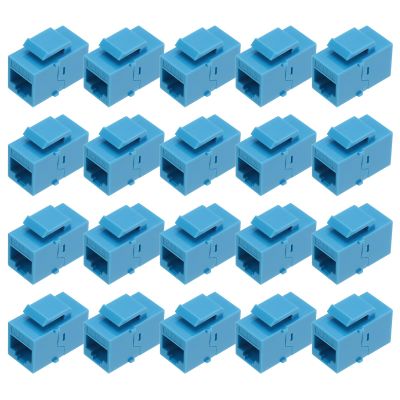 MECCANIXITY 20 Pack RJ45 Ethernet Coupler, Female to Female Cat6 Coupler Ethernet Extension Adapter Network Connector for Cat6/Cat5e/Cat5,Blue