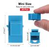MECCANIXITY 20 Pack RJ45 Ethernet Coupler, Female to Female Cat6 Coupler Ethernet Extension Adapter Network Connector for Cat6/Cat5e/Cat5,Blue view 2
