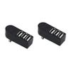 Hoement 2pcs Compact Portable USB Splitter Hub High- Lightweight Data Expander for Laptops and Desktops Compatible and Black view 1