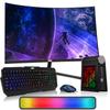 TechMagnet CyberCube Mini PC Bundle  Intel Core i7 4th Gen, 16GB RAM, 256GB SSD, 24 Inch Curved Monitor, RGB Keyboard with Copilot, RGB Mouse, Soundbar, WiFi+Bluetooth, Windows 11 (Renewed) view 1