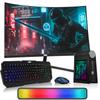 TechMagnet CyberCube Mini PC Bundle  Intel Core i7 4th Gen, 16GB RAM, 512GB SSD, 27 Inch Curved Monitor, RGB Keyboard with Copilot, RGB Mouse, Soundbar, WiFi+Bluetooth, Windows 11 (Renewed) view 1