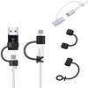 2pcs Silicone Cable Converter Holder Strap Tether,Anti Lost Cover Protections Sleeve Case for Various Charging Adapters Cable Adapter,Cable Straps Cord Management (Black) view 2