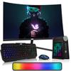 TechMagnet CyberCube Mini PC Bundle  Intel Core i7 6th Gen, 32GB RAM, 512GB SSD, 32 Inch Curved Monitor, RGB Keyboard with Copilot, RGB Mouse, Soundbar, WiFi+Bluetooth, Windows 11 (Renewed) view 1