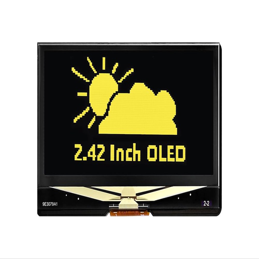 2.42inch OLED Display Module - 128x64 Resolution, SPI/I2C Communication, Compatible with Raspberry Pi, Arduino, SSD1309 Driver Chip (Yellow)