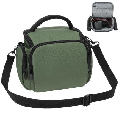 Ainiv DSLR Camera Bag, Waterproof Anti-Shock SLR Camera Case, Large Adjustable Shoulder Strap Camera Backpack, Portable Crossbody Single Shoulder Backpacks Compatible with Canon, Sony, Nikon, Green