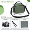 Ainiv DSLR Camera Bag, Waterproof Anti-Shock SLR Camera Case, Large Adjustable Shoulder Strap Camera Backpack, Portable Crossbody Single Shoulder Backpacks Compatible with Canon, Sony, Nikon, Green view 2