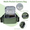 Ainiv DSLR Camera Bag, Waterproof Anti-Shock SLR Camera Case, Large Adjustable Shoulder Strap Camera Backpack, Portable Crossbody Single Shoulder Backpacks Compatible with Canon, Sony, Nikon, Green view 3