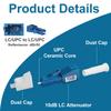 10Pcs 10dB LC-UPC Fiber Optical Attenuator Single Mode Connector Adapter view 3