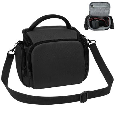 Ainiv DSLR Camera Bag, Waterproof Anti-Shock SLR Camera Case, Large Adjustable Shoulder Strap Camera Backpack, Portable Crossbody Single Shoulder Backpacks Compatible with Canon, Sony, Nikon, Black