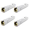 SFP+ to RJ45 10GBase-T Module, 1.25G/2.5G/5G/10G Copper SFP to Ethernet Networking Transceiver for Cisco SFP-10G-T-S, Ubiquiti UniFi UF-RJ45-10G, Meraki, Supermicro and More, up to 30m,4pcs view 1