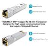 SFP+ to RJ45 10GBase-T Module, 1.25G/2.5G/5G/10G Copper SFP to Ethernet Networking Transceiver for Cisco SFP-10G-T-S, Ubiquiti UniFi UF-RJ45-10G, Meraki, Supermicro and More, up to 30m,4pcs view 4