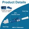 10Pcs 5dB LC-UPC Fiber Optical Attenuator Single Mode Connector Adapter view 3