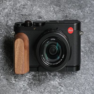 Handmade Wooden L Handle Grip & Alloy Baseplate for Lei ca D-LUX8 D LUX8 Camera (Walnut)