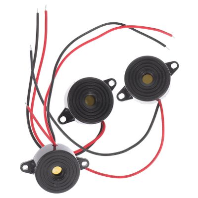 Anneome 3pcs Active Piezo Electric Alarm Sounders Practical Continuous Buzzers for Crime Prevention Vehicles and Electronics Projects Wide Voltage Power Supply