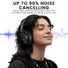 1Mii AI Y8 Active Noise Cancelling Headphones, Bluetooth 6.0 Wireless Over Ear, 100H Playtime Hi-Res Audio, AI Translation & Voice Chat, Custom EQ via APP for Travel & Home Office - Black view 2