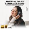 1Mii AI Y8 Active Noise Cancelling Headphones, Bluetooth 6.0 Wireless Over Ear, 100H Playtime Hi-Res Audio, AI Translation & Voice Chat, Custom EQ via APP for Travel & Home Office - Black view 3