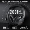 1Mii AI Y8 Active Noise Cancelling Headphones, Bluetooth 6.0 Wireless Over Ear, 100H Playtime Hi-Res Audio, AI Translation & Voice Chat, Custom EQ via APP for Travel & Home Office - Black view 4