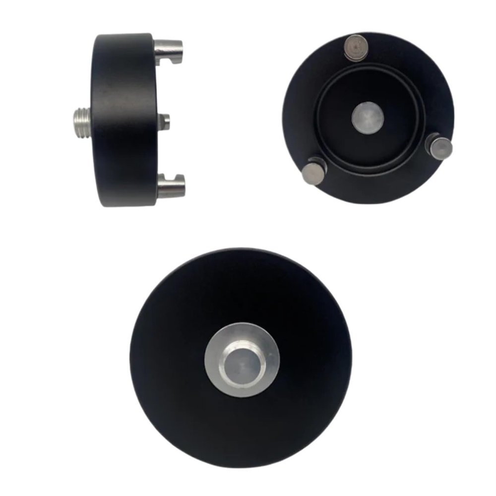 BLACK FIXED TYPE THREE-JAW TRIBRACH ADAPTER WITH 5/8"X11 MOUNT ROTATE SCREW FOR TOP-CON GPS/PRISMS SURVEYING ADAPTOR