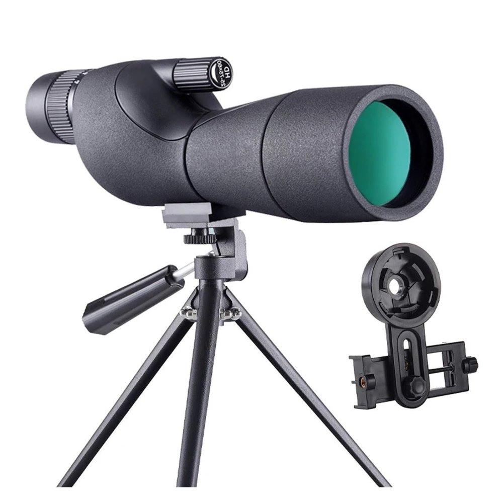 25-75x60 Powerful Spotting Scope Monoculars Zoom Telescope Bak4 FMC Waterproof with Tripod Bird Watching Telescope(A)