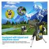 80X100 Hd Monocular Telescope 8000M Long Range Zoom Bak4 Prism Telescope with/Without Tripod Phone Clip Hunting Outdoor Camping(BlackA Standard) view 4