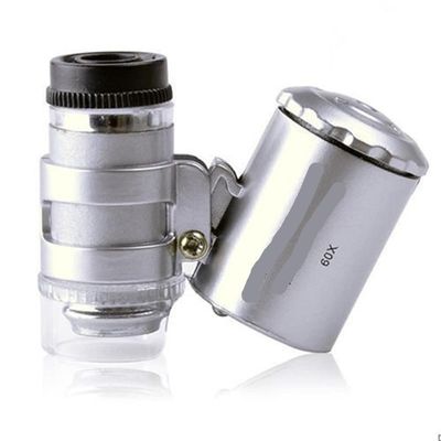 Microscope Observation 60x Mini Pocket LED Jewellers Loupe Microscope
