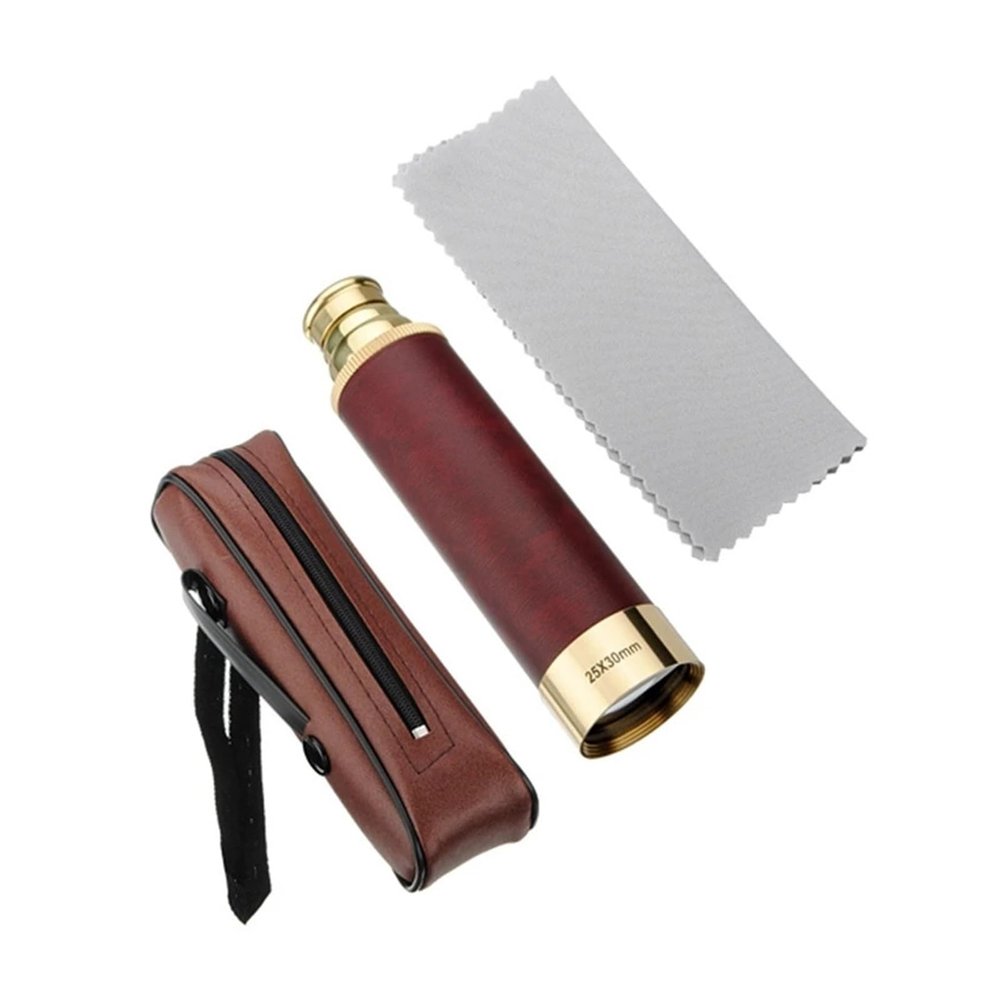 25x30 Telescopio Monocular Telescope Optics Spyglass Nautical Brass Maritime Outdoor Camping