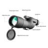 25-75x60 Spotting Scope Zoom Telescope BAK4 Prism Waterproof Powerful Monocular for Birdwatching Target Shooting Outdoor Camping(Black with Tripod) view 4