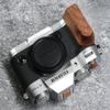 Handmade Wooden Handle Grip & Alloy Base L Plate for Fuji Film XT50 X-T50 Camera (Walnut + Sliver Alloy Base) view 4
