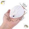 2.4G Mini Wireless Mouse,Hamster Shape with USB Receiver, Cartoon Animal Wireless Silent Mouse 1200DPI Portable Travel USB Mice for Pc, Laptop, Mac, Windows(White) view 2