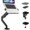 DESKELLO Elevate Pro - Heavy-Duty Standing Laptop Mount for Desk (11"-17.3" - max. 26lbs) Fully Adjustable Gas Spring Arm Stand - Clamp & Grommet Base - Steel Plates for Desk Protection & Stability view 1