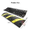 XLTFUC Rubber Speed Bump, Heavy Duty Channel Cable Protector Speed Ramp for Garage Gravel Driveways, Asphalt Concrete with Cable Channel Bolt Spike Anchors(1 Channel) view 2