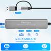 USB hub Splitter USB Splitter for Laptop,USBA 3.0 1to4,USBA/C 3.0 Splitter usbc hub for Laptop,usb3.0 Port Expander usbc Adapter to usb3.0,USB Expander,USB c hub Plug and Play view 3