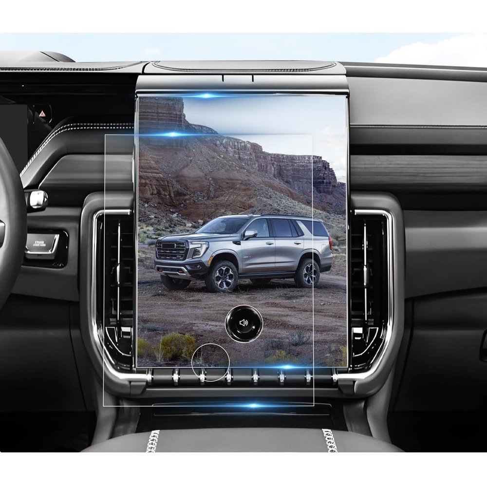 BIBIBO 2Pcs for 2025 2026 GMC Yukon Screen Protector 2025 2026 GMC Yukon (Elevation/AT4/Denali/AT4 Ultimate/Denali Ultimate) 16.8" Display Nano Foils[Anti Glare& Scratch Ultra-Clear] 2026 GMC Yukon Accessories