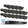 ZOSI 4K 16CH PoE Security Camera System, 16 x 8MP PoE IP Camera Outdoor Indoor with Human Detection, 100ft IR Night Vision, IP66 Weatherproof, 4K 16CH H.265+ NVR with 4TB HDD for 24/7 Audio Recording view 1