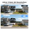 ZOSI 4K 16CH PoE Security Camera System, 16 x 8MP PoE IP Camera Outdoor Indoor with Human Detection, 100ft IR Night Vision, IP66 Weatherproof, 4K 16CH H.265+ NVR with 4TB HDD for 24/7 Audio Recording view 2