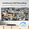ZOSI 4K 16CH PoE Security Camera System, 16 x 8MP PoE IP Camera Outdoor Indoor with Human Detection, 100ft IR Night Vision, IP66 Weatherproof, 4K 16CH H.265+ NVR with 4TB HDD for 24/7 Audio Recording view 3