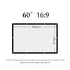 GJHYNT Double Sided Projector Screen Foldable Projection Screen 60" 72" 84" 100" 120" HD Movie Projector Screen for Theater Outdoor Indoor, Anti-Crease(60in16:9) view 2