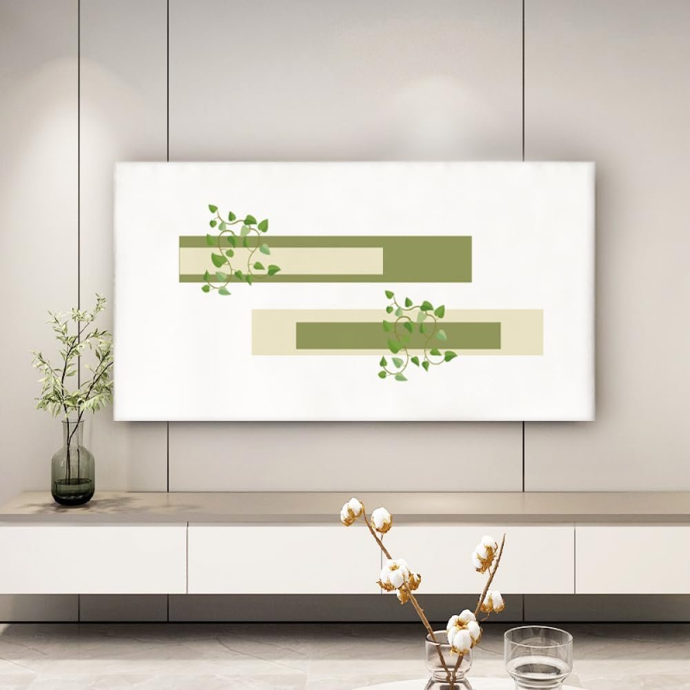 TV Covers 32-85 Inches Tv Screen Cover Universal All-inclusive Elastic LCD LED TV Dustproof Sun Protection Modern Simple Hanging TV Display Protectors Home Art Decoration Cover-White-3||76-85 inch