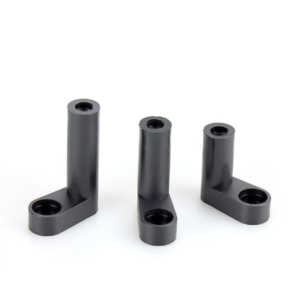 10pcs L-shaped computer screw Motherboard fixing Plastic foot pad PCB board pillar Insulation pillar - (Size: L25, Color: Black)