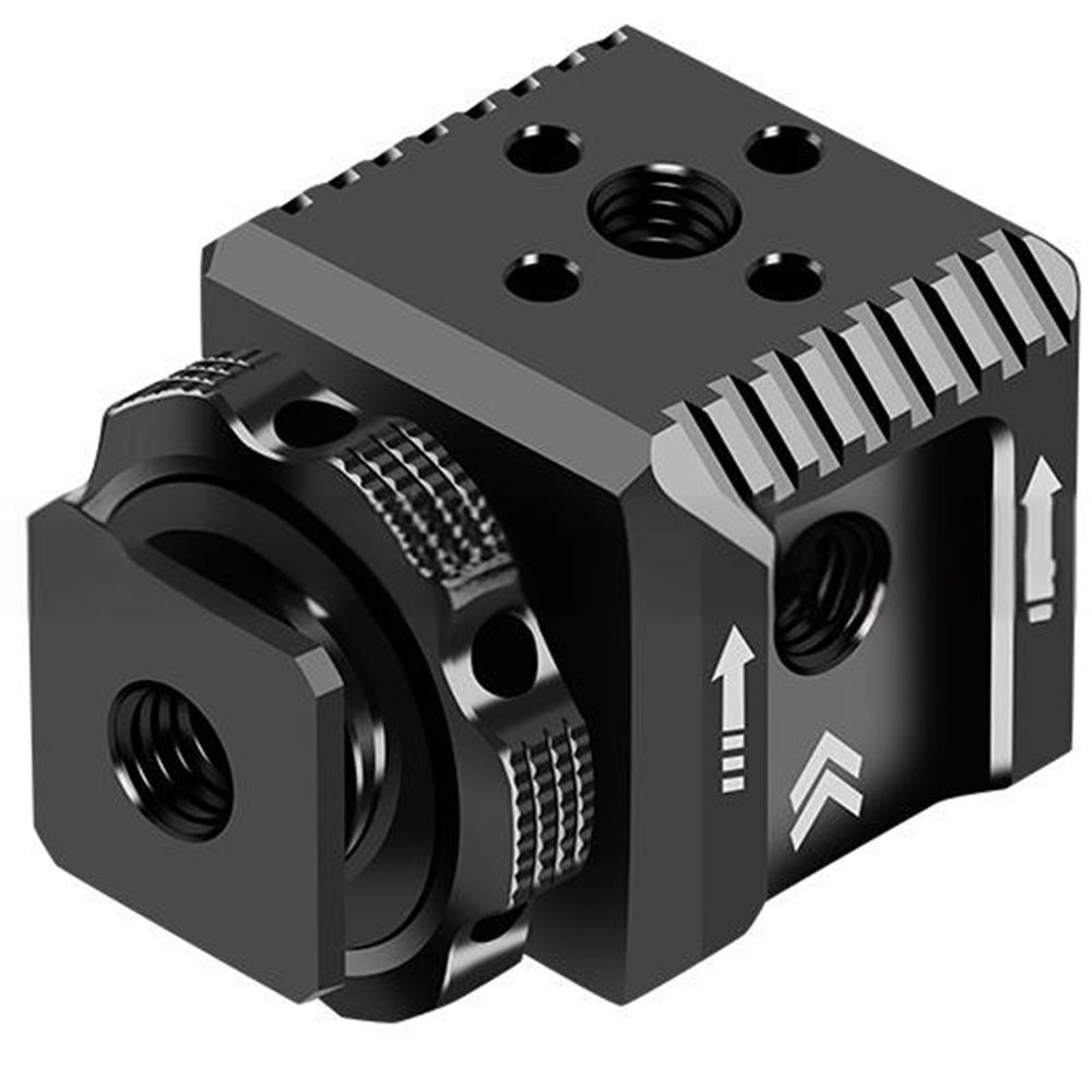 Ubxvamm Aluminum Triple Cold Shoe Mount Bracket for Camera Flashes, Microphones and Light Accessories